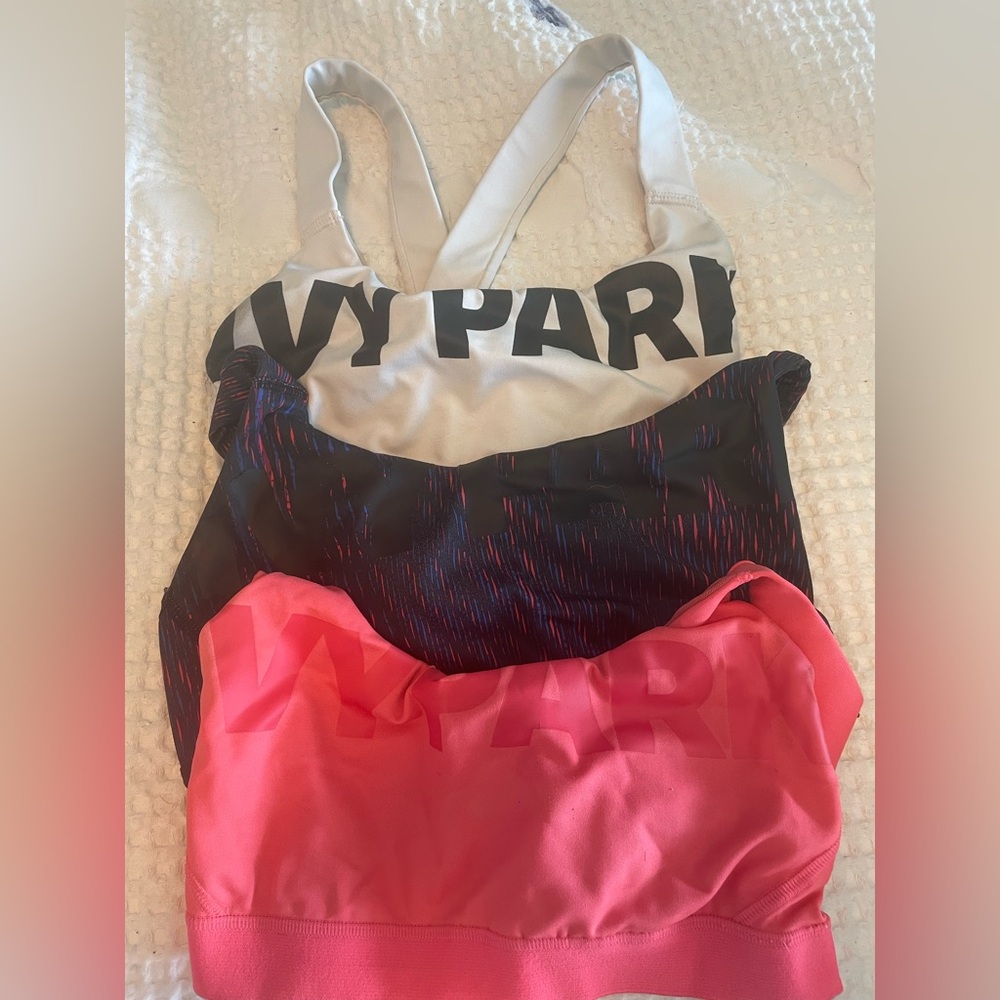 3 IVY PARK sport bras XS gently used-sold together